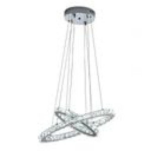 Żyrandol kryształowy Ring obręcze koła lampa LED