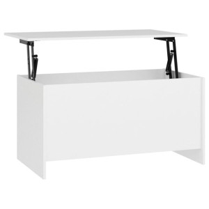 Stolik kawowy, biały, 102x55,5x52,5 cm, materiał drewnopochodny