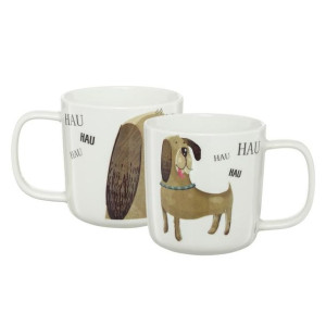 Kubek Porcelanowy 370ml Ambition Pets Pies Brązowy
