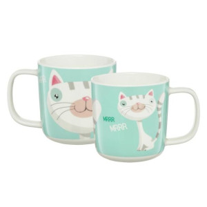 Kubek Porcelanowy 370ml Ambition Pets Kot Biały