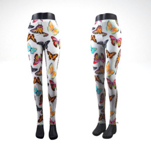 Legginsy Damskie 1 Szt Biały Xl/xxl