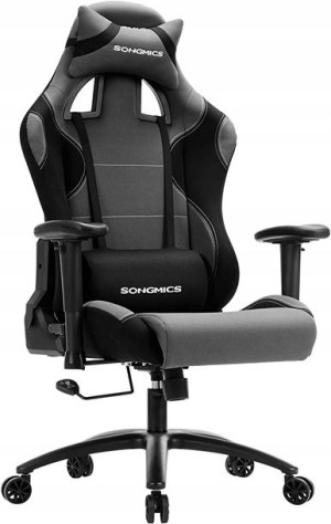 Fotel Gamingowy Songmics Rcg02g Czarno-szare 360°