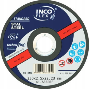 Tarcza Do Cięcia Metalu Stali 230x2,5 Incoflex