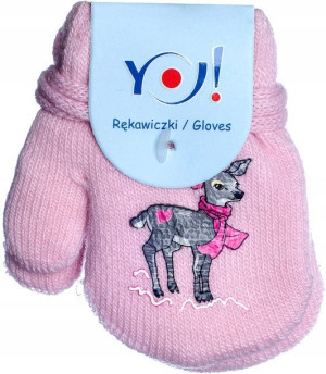 Rękawiczki ZE SZNURKIEM PODWÓJNE OCIEPLANE 12cm