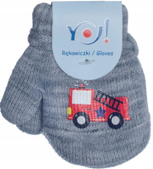 Rękawiczki ZE SZNURKIEM PODWÓJNE OCIEPLANE 10cm