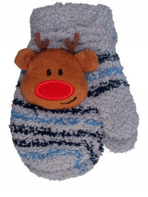 Rękawiczki ZE SZNURKIEM FROTTE MASKOTKA 10cm
