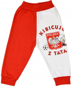 SPODNIE BAWEŁNIANE Kibic Polska SPODENKI Kibica 92