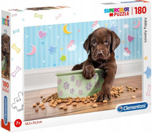 PUZZLE 180 el. SuperColor Słodki Piesek Clementoni