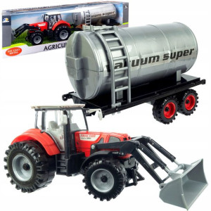 Duży Traktor z Przyczepą Ciągnik NAPĘD Ruchome ele