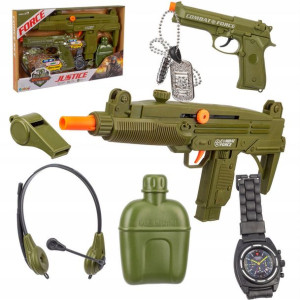 Zestaw Wojskowy Karabin Pistolet Słuchawki Nieśmie