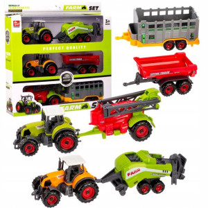 DUŻY Zestaw Farma Maszyny rolnicze TRAKTOR Ciągnik