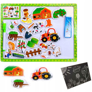 Tablica 2w1 dwustronna układanka kredowa Puzzle