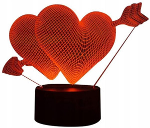Lampka Nocna 3D LED Lampa Wielokolorowa
