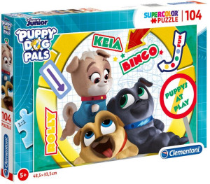 PUZZLE 104 el. Super Color PUPPY DOG PALS