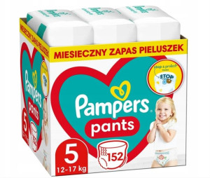 Pampers Pants Pieluchomajtki rozmiar 5, 152 sztuk, 12kg-17kg