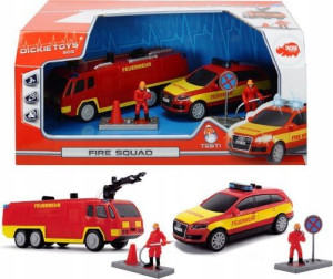 Dickie Zestaw Straż Wóz Gaśniczy Figurki Audi