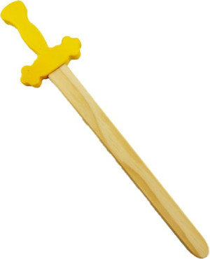 Drewniany miecz 56 cm ŻÓŁTY