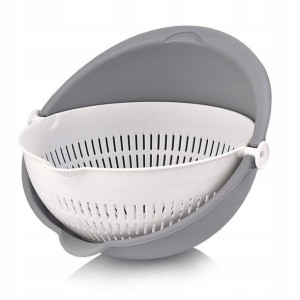 Cedzak Obrotowy z Miską Sitko Durszlak 21 cm