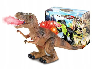 Dinozaur T-rex Tyranozaur Chodzi Ryczy Zieje Parą