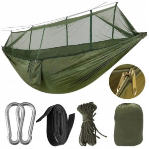 HAMAK Turystyczny SURVIVALOWY MOSKITIERA PIKNIKOWY