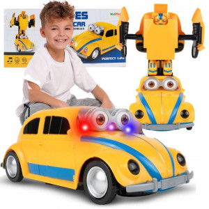 Auto Robot 2w1 Samochód Zabawka Świeci Wycie Syren