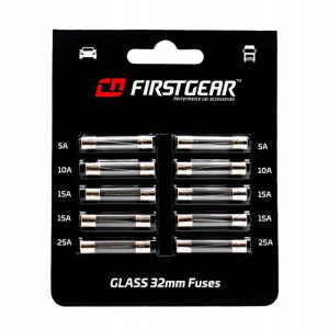 Bezpieczniki Szklane 32mm Glass Firstgear 10 szt