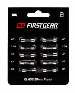 Zestaw Bezpieczników Firstgear 20mm GLASS 10szt