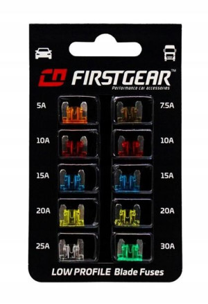 Bezpieczniki Płytkowe Niski Profil Firstgear 10szt