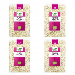 Zestaw 4 x Płatki Owsiane Bio 1kg - Bio Planet