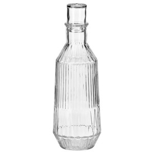 IKEA SALLSKAPLIG Karafka z korkiem szkło bezbarwne/wzór 0.9 l