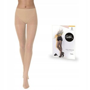 Rajstopy Gatta Laura 15 den lycra, Natural 5-XL