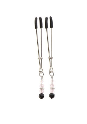 Tweezers With Beads Silver