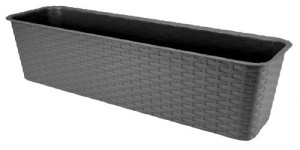 Doniczka Donica Rattan Balkonowa Grafitowa 60 cm