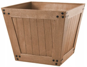 Doniczka Osłonka na Kwiaty Ogrodowa Brązowa 30 cm