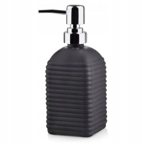 Dozownik na Mydło Płyn Szklany Czarny 450 ml