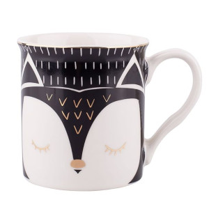 Kubek Porcelanowy Herbaty Sarenka Czarny 250 ml