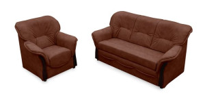 Sofa HONORATA trzyosobowa brązowa