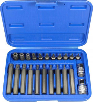 Bity, 23 szt., Torx T10-T50 z otworem