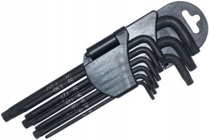 Klucze Torx T10-T50 z magnesem, 9 szt.
