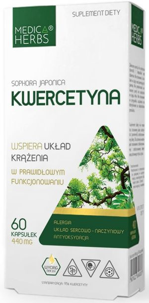 Kwercetyna 440mg Medica Herbs 60 Kap Krążenie