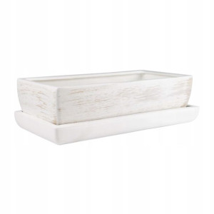 Kaktusiarka Ceramiczna 27cm doniczka jasny beton e