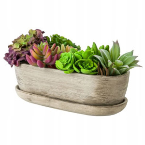 Kaktusiarka Ceramiczna 27cm doniczka beton eco
