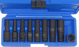 Nasadki udarowe długie 1/2", Torx E10-E24, 9 szt.