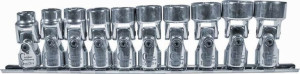 Nasadki przegubowe 3/8", 10-19 mm, 10 szt.