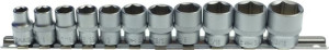Nasadki 6-kątne, 3/8", 5/16"-13/16", 11 szt.