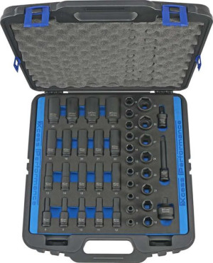 Nasadki udarowe 1/2", 8-32 mm, 41 szt., 6-kątne