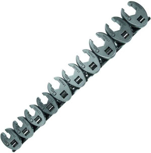 Nasadki otwarte boczne  3/8", 10-19 mm, 10 szt.