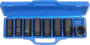 Nasadki długie  3/4", 22-38 mm, 8 szt.