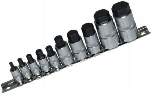 Nasadki imbus 4-19 mm, 10 szt.