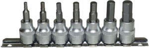 Nasadki imbus 1/8"-3/8", 3/8", 7 szt.